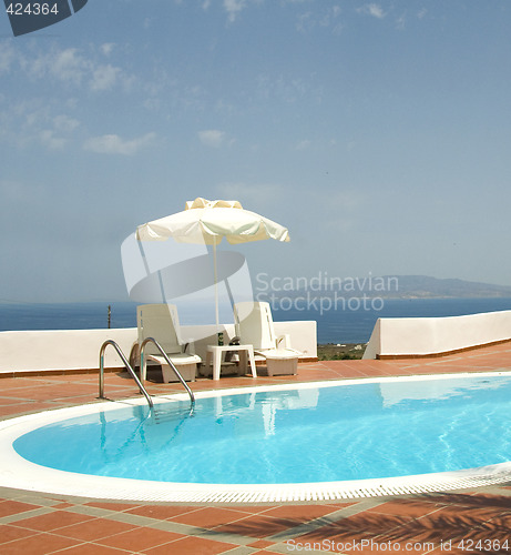 Image of swimming pool greek islands santorini