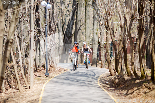 Image of Cyclists in helmets for walk