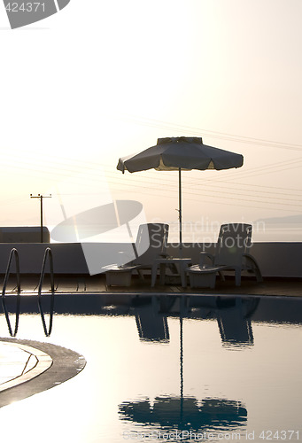 Image of swimming pool greek islands santorini