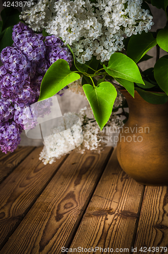 Image of Still-life with a bouquet of lilacs