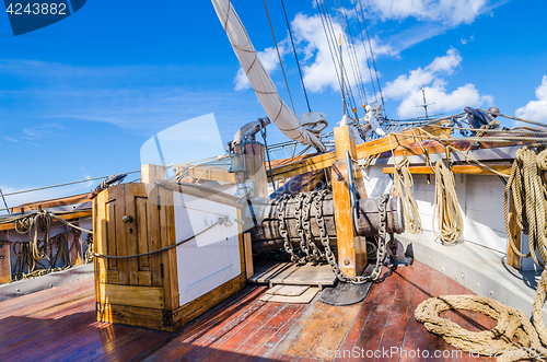 Image of old sailboat deck