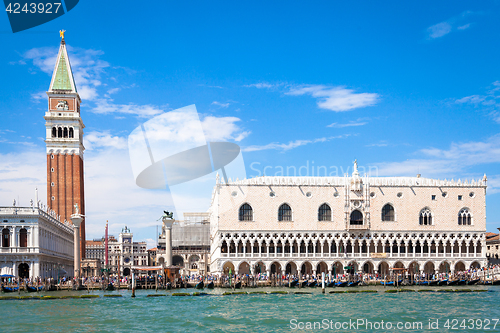 Image of VENICE, ITALY - JUNE 27, 2016: San Marco area full of turists