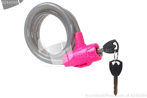 Image of Bike lock with keys