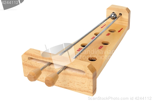 Image of Wooden game with steel ball