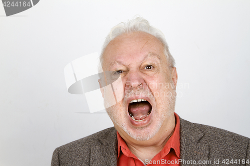 Image of Elderly person crying aggressive