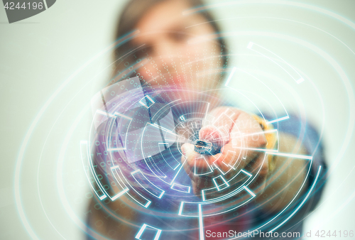 Image of Girl with an USB stick