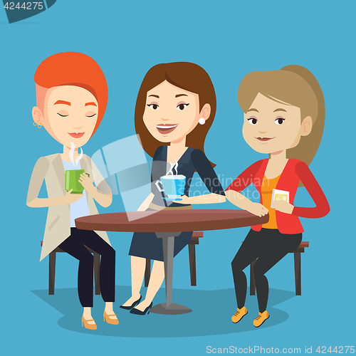 Image of Group of women drinking hot and alcoholic drinks.