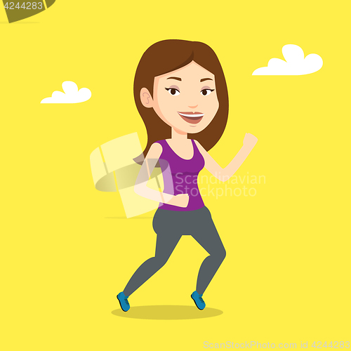 Image of Young man running vector illustration.