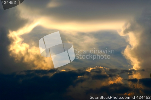 Image of brilliant evening sky