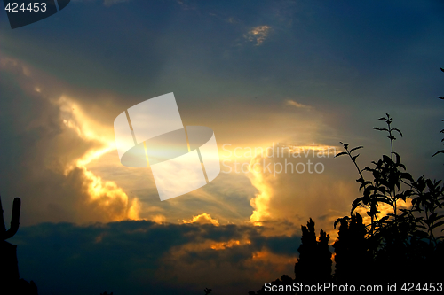 Image of brilliant evening sky