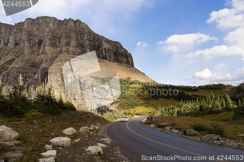 Image of Traveling Auto Going to The Sun Road Glacier National Park