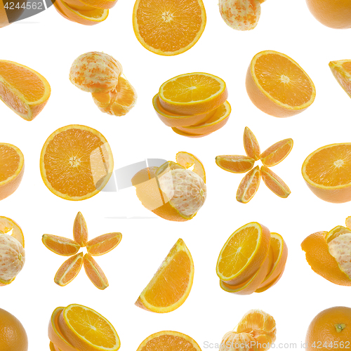 Image of Seamless pattern of oranges 