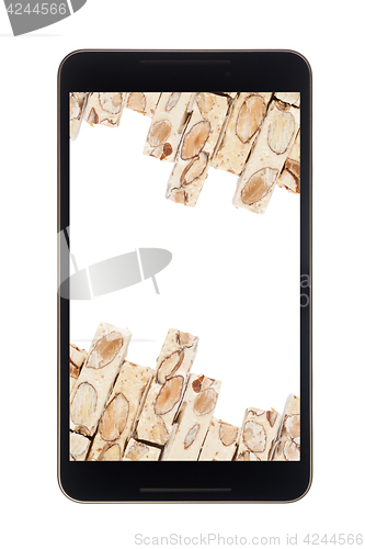 Image of Nougat in smartphone