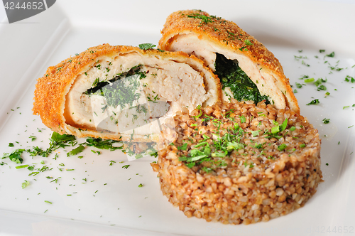 Image of Cutlet of turkey meat with buckwheat cereal