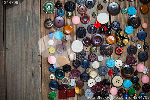 Image of scattering of vintage stylish buttons