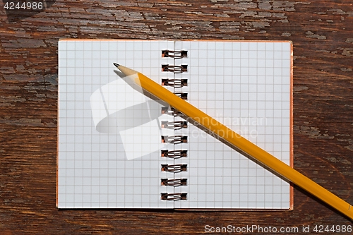 Image of Notebook with Pencil