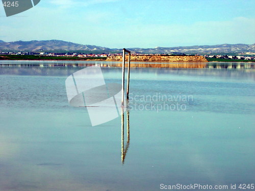 Image of Goal post. Larnaca. Cyprus