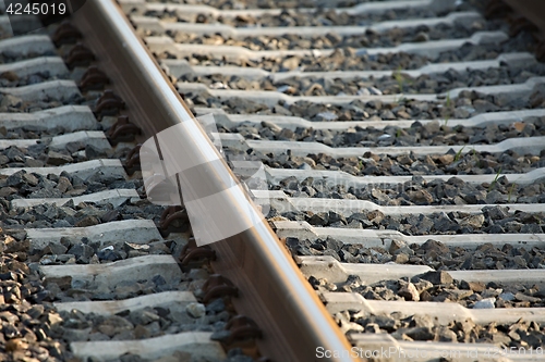 Image of Railway tracks closeup