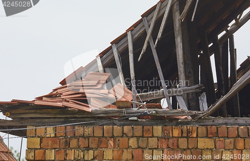 Image of Collapsed House Roof