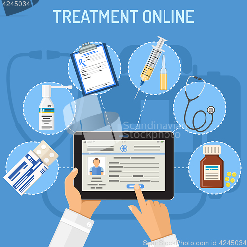 Image of Treatment online concept