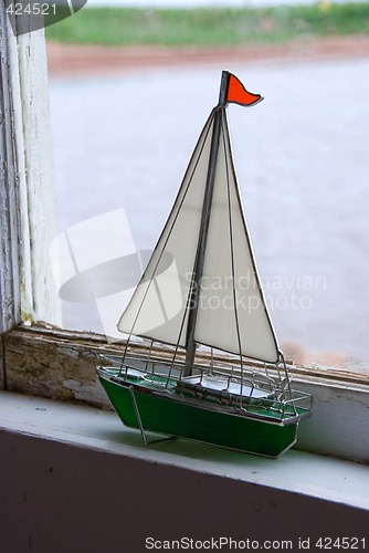Image of Glass Sailboat