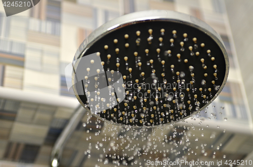 Image of Shower head with dropping water