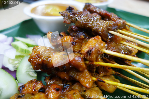 Image of Mutton and chicken satay