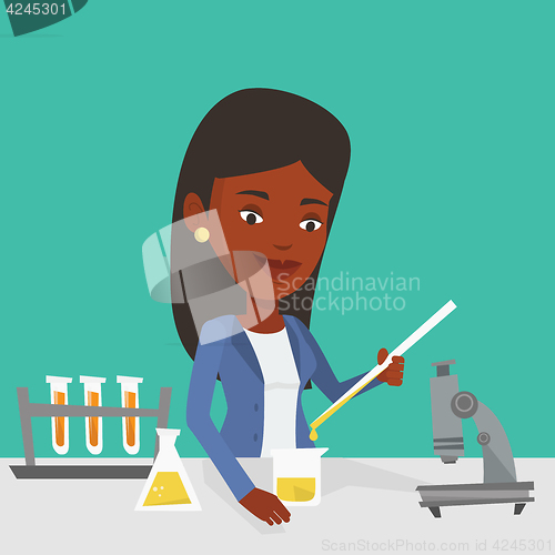 Image of Student working at laboratory class.