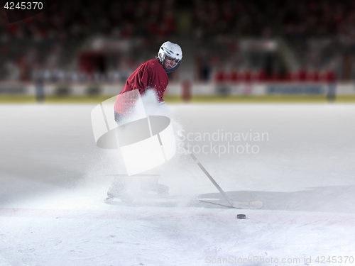 Image of ice hockey player in action