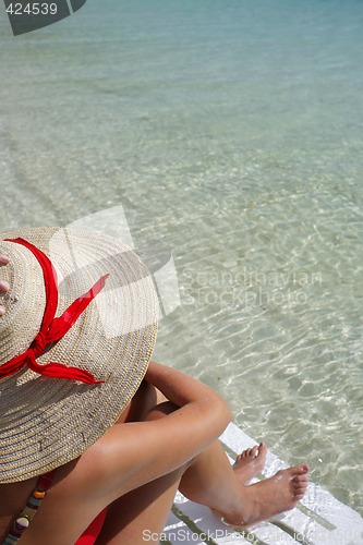 Image of Woman on the beach