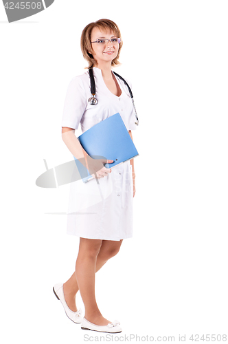 Image of Female doctor on white