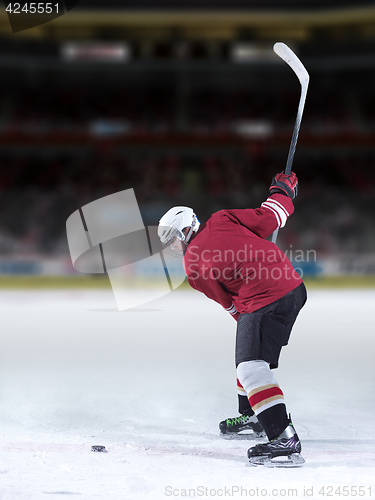 Image of ice hockey player in action