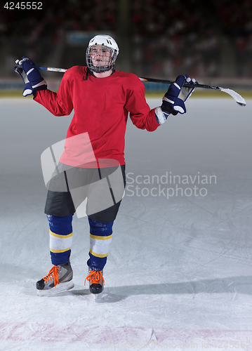 Image of hockey player portrait