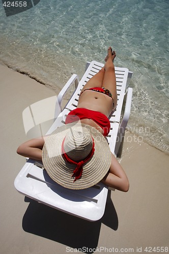 Image of Woman on the beach