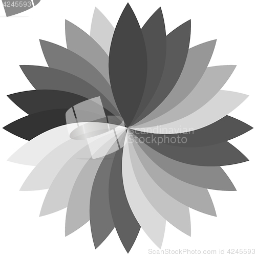 Image of Flower color lotus silhouette for design illustration