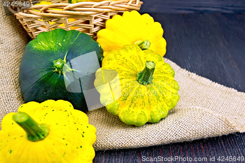 Image of Squash fresh on dark board