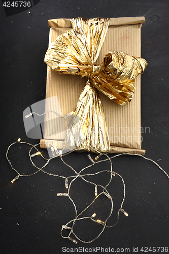 Image of Christmas gift idea how to decorate a gift Beautifully wrapped gift