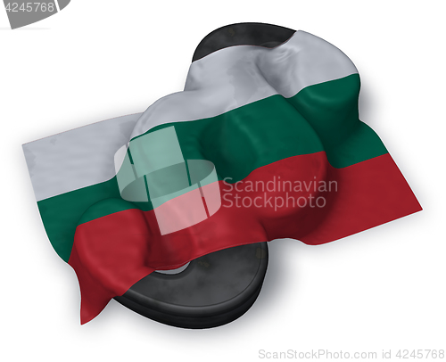 Image of paragraph symbol and flag of bulgaria - 3d rendering