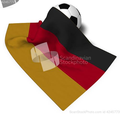 Image of soccerball and flag of germany - 3d rendering