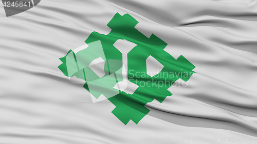 Image of Closeup of Fukui Flag, Capital of Japan Prefecture