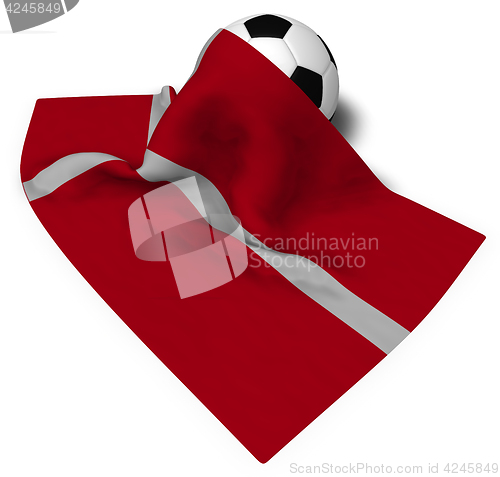 Image of soccerball and flag of denmark - 3d rendering