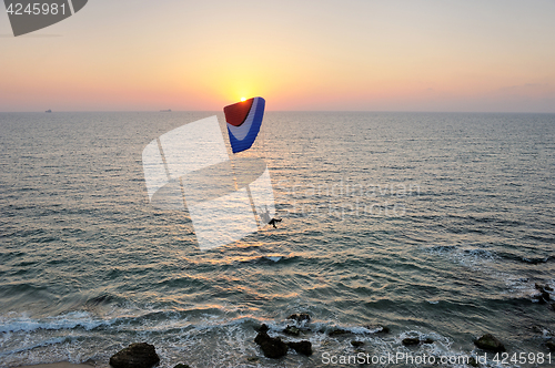 Image of Powered paraglider flying