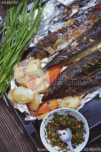 Image of Baked fish and vegetable