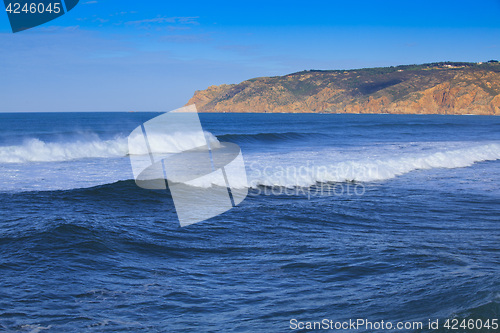 Image of Rocky Coast Extending into the Sea