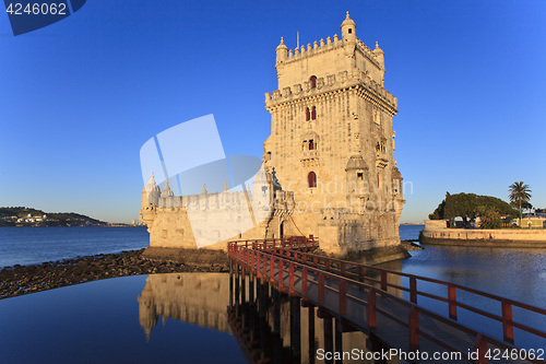 Image of Belem Tower - Torre De Belem In Lisbon, Portugal 