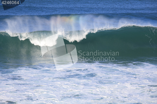 Image of Sea surf great wave break on coastline