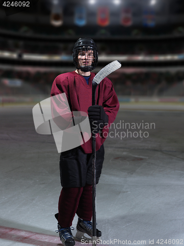 Image of hockey player portrait