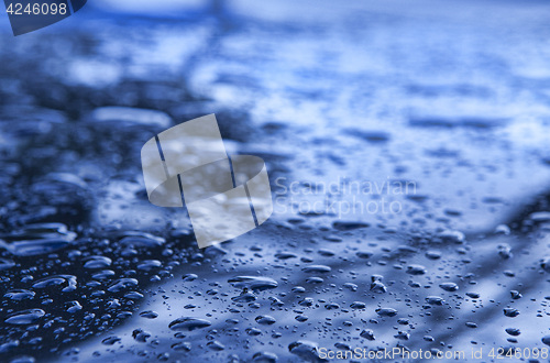 Image of Drops of water on glass