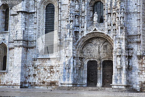 Image of Jeronimo monastery in lisbon, portugal . unesco world heritage s