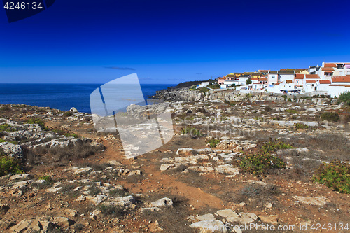 Image of Rocky Coast Extending into the Sea